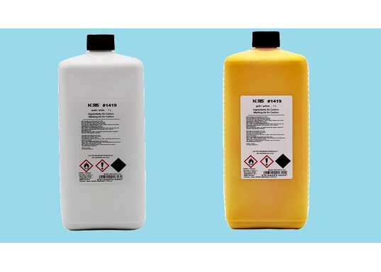 Special ink for carbon surfaces For the resistant marking on carbon surfaces