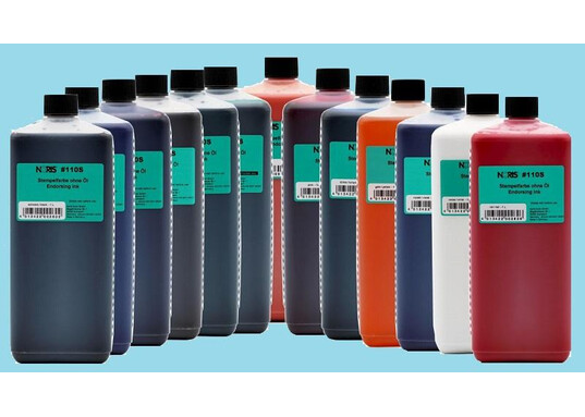 Stamp ink without oil.  Our best ink suitable for every self-inker. 
